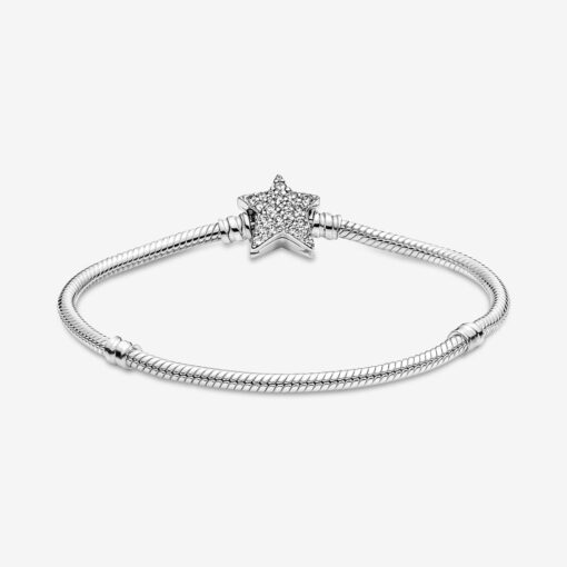 Pulsera Pandora Moments Cadena de Serpiente con Cierre de Estrella Asimétrica
