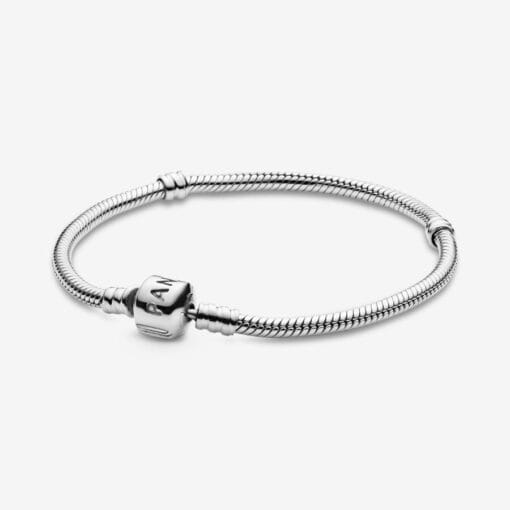 Pulsera de Plata de Ley y Cierre Pandora en Plata de Ley