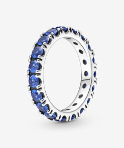 Anillo Eternity Brillante Azul