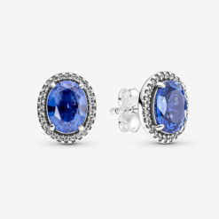 Aretes de Botón Halo Brillante