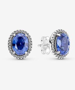 Aretes de Botón Halo Brillante
