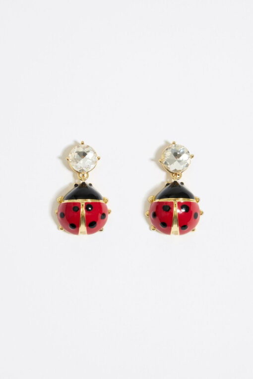 Bimba y Lola Aretes Cristal y Catarina Rojos - Imagen 7