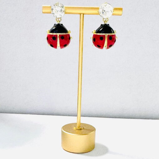 Bimba y Lola Aretes Cristal y Catarina Rojos - Imagen 4