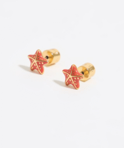 Bimba y Lola Aretes Estrella de Mar Coral