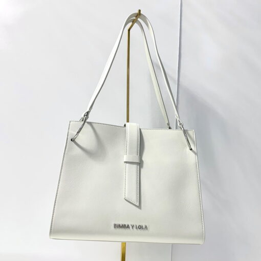 Bimba y Lola Bolsa Shopper Grande Piel Blanca - 241BBBJ8J.10060