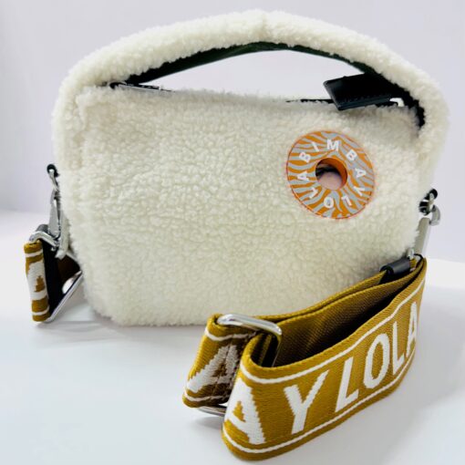 Bimba y Lola Cross Body Peluche Crema strap Bicolor Mostaza - 222BBSJ1S.T2080