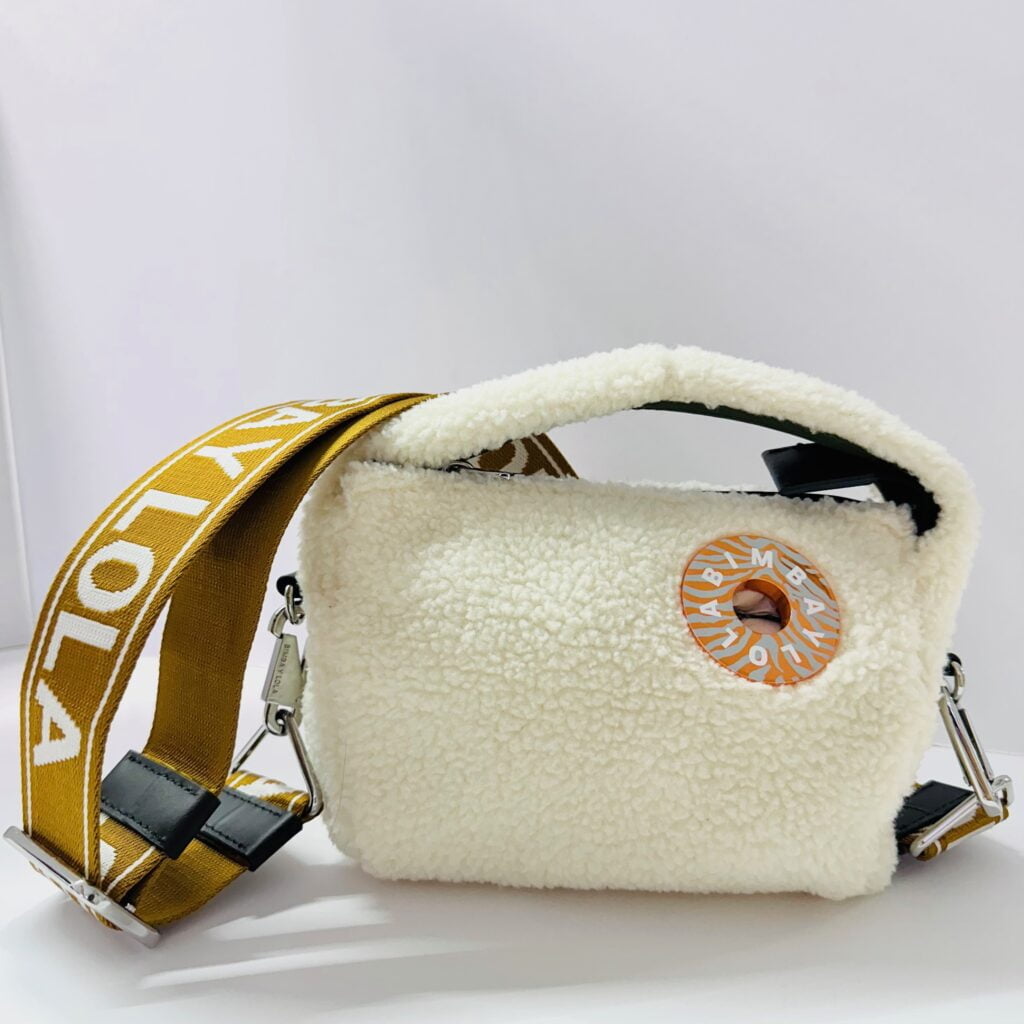 Bimba y Lola Cross Body Peluche Crema strap Bicolor Mostaza - 222BBSJ1S.T2080