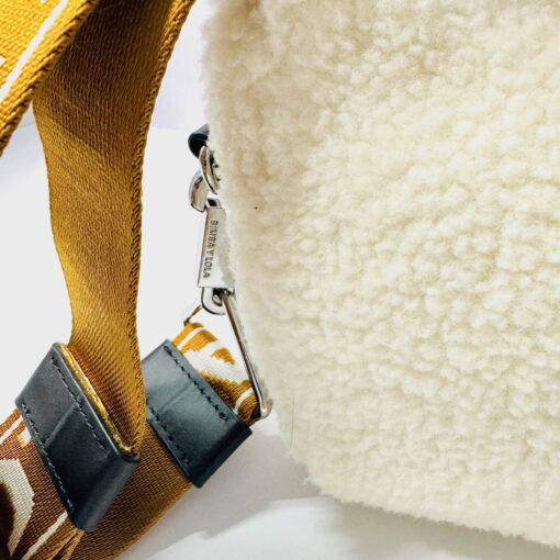 Bimba y Lola Cross Body Peluche Crema strap Bicolor Mostaza - 222BBSJ1S.T2080