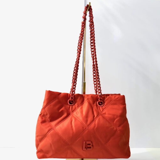 Bimba y Lola Shopper Acolchada Coral con cadena Mediana - 241BBHJ8I.13206
