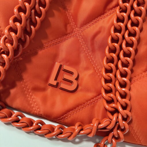 Bimba y Lola Shopper Acolchada Coral con cadena Mediana - 241BBHJ8I.13206