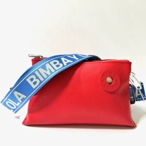 Bimba y Lola Trapecio Cross de piel roja y strap ajustable bicolor - 222BBBJ6S.T2200