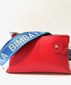 Bimba y Lola Trapecio Cross de piel roja y strap ajustable bicolor - 222BBBJ6S.T2200