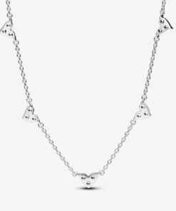 Collar Cadena Corazón Triple Gema