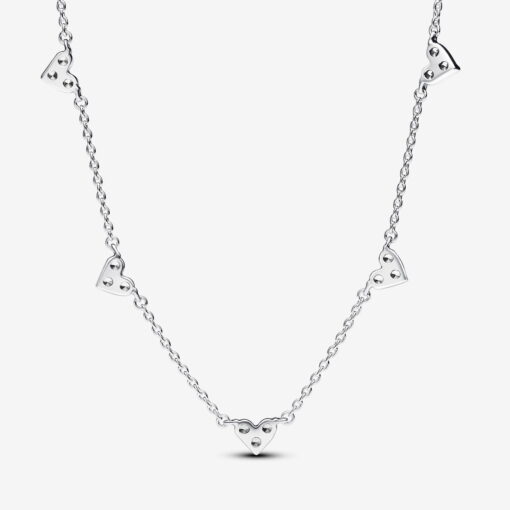 Collar Cadena Corazón Triple Gema