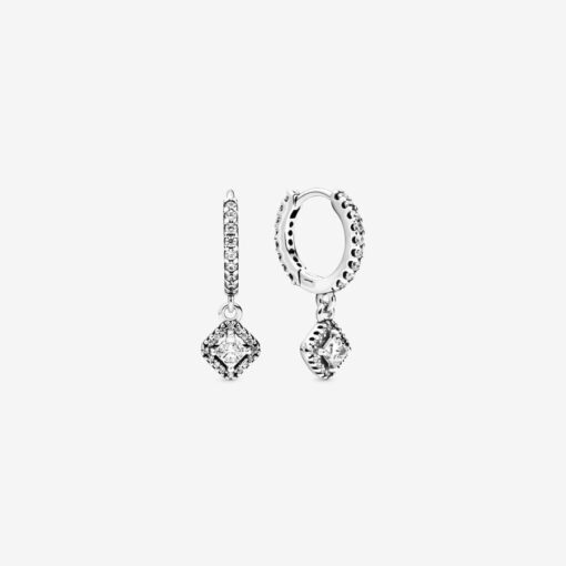Aretes con Cuadrado Brillante