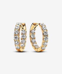 Aretes de Aro Fila Brillante Eternidad