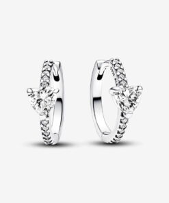 Aretes de Aro Corazón Brillante