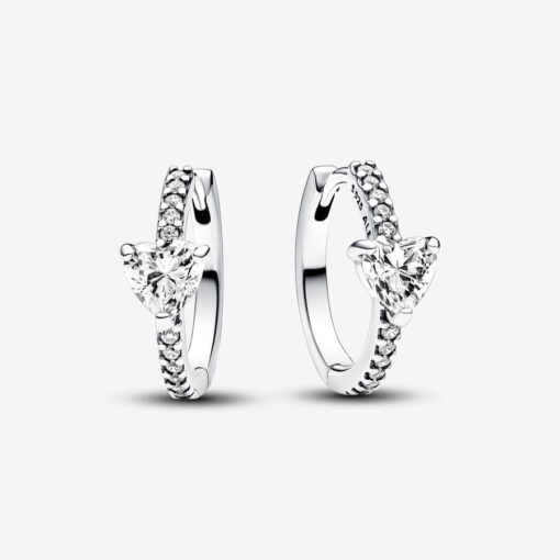 Aretes de Aro Corazón Brillante