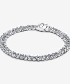 Pulsera de Cadena Pavé Cuban de Pandora Timeless