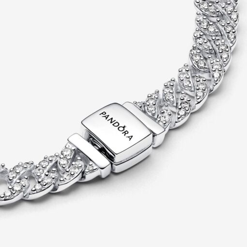 Pulsera de Cadena Pavé Cuban de Pandora Timeless - Imagen 4