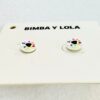 Bimba y Lola Aretes Mini Logo Chimo Multicolor