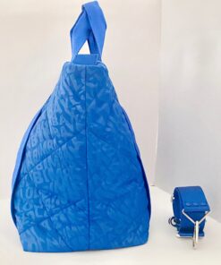 Bimba y Lola Shopper Acolchonada Azul Rey con Estampado