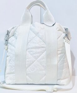Bimba y Lola Shopper Acolchonada Blanca con estampado letras Bimba y Lola