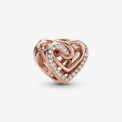 Charm Corazones Entrelazados Brillantes