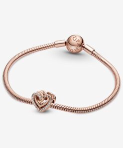 Charm Corazones Entrelazados Brillantes