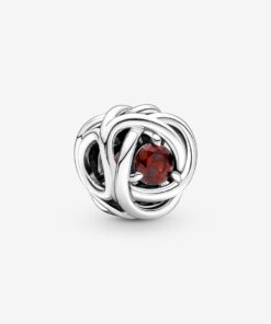 Charm Círculo de la Eternidad Rojo de Enero