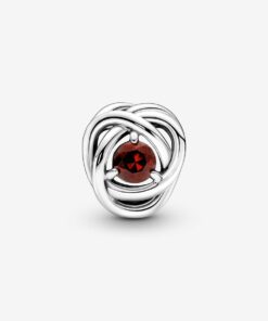 Charm Círculo de la Eternidad Rojo de Enero
