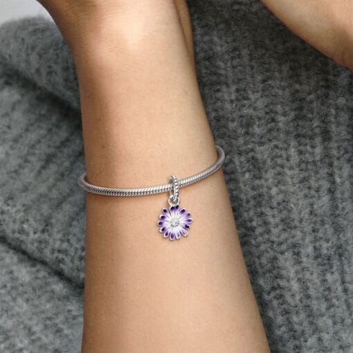 Charm Colgante Margarita Púrpura