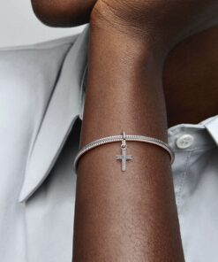 Charm Colgante Cruz Brillante