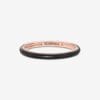 Anillo Con Esmalte Negro Pandora Me Recubrimiento En Oro Rosa 14k