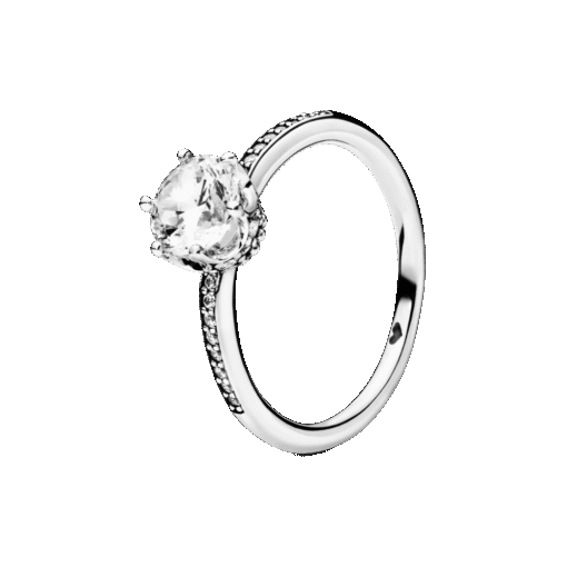 Anillo Corona Deslumbrante Transparente