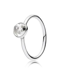 Anillo Gotita de Abril Cristal de Roca