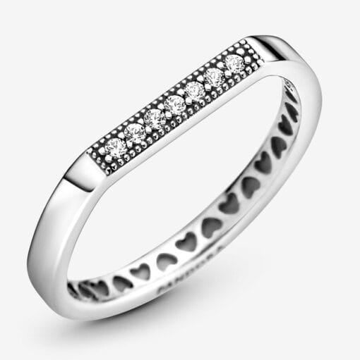 Anillo Apilable de Barra Brillante