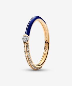 Anillo Doble con Pavé y Azul de Pandora ME