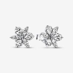 Aretes de Botón Herbario Brillante