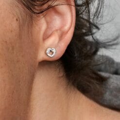 Aretes con Forma de Corazón Anudado