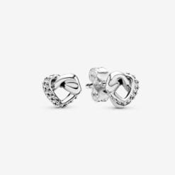 Aretes con Forma de Corazón Anudado