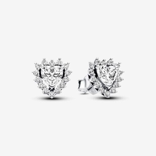 Aretes con Halo de Corazón