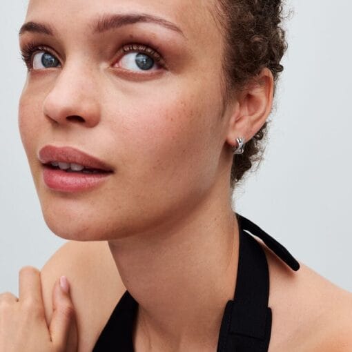 Aretes de Aro con Pavé Cruzado