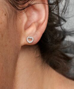 Aretes de corazón abierto
