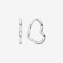 Aretes Pequeños con Forma de Corazón Asimétrico