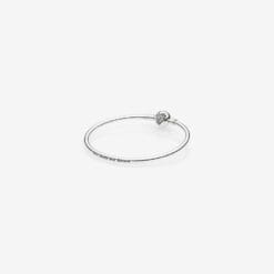 Brazalete de Plata Moments con Cierre de Corazón de Invierno