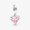 Charm Colgante Árbol de la Familia y Corazón Rosa