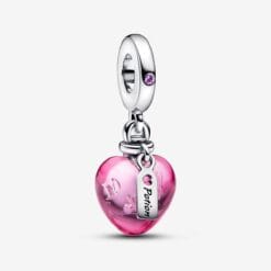 Charm Colgante Corazón de Poción de Vidrio Murano