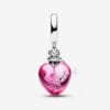 Charm Colgante Corazón de Poción de Vidrio Murano
