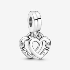 Charm Colgante Corazones de Hermanas Dividido